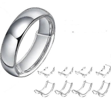 Usynlig Ringformindsker i Silikone Justering Ringstørrelse Reducer Transparent