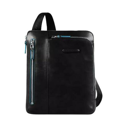 Piquadro Borsello Porta ipad/iPad Air double front pocket n , Zwart , Heren , Maat: ONE Size Schoudertassen