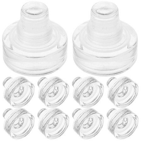 10 stk. T-formede vinpropper i glass - Gjenbrukbare flaskepropper for vin og sprit