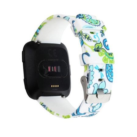 Fitbit Versa klockarmband silikon blommönster - Stil F