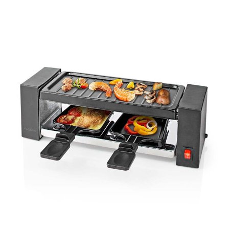 Gourmet / Raclette | Grill | 2 Personer | Spatel | Non-stick belægning | Rektangel