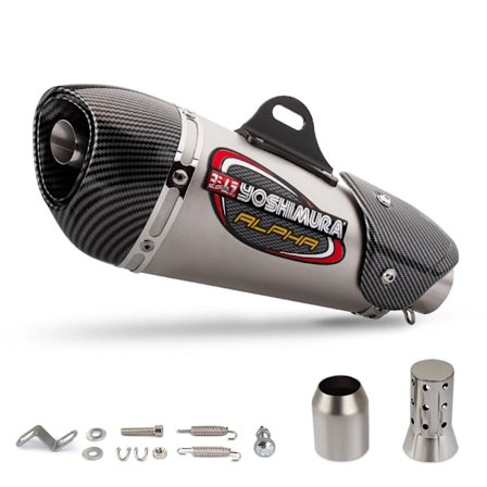 Universal 51mm Yoshimura Alpha Kulfiber Motorcykel Udstødningspotte DB Killer CBR300R NINJA500 ZX4R R3 NSS750 GSX8R