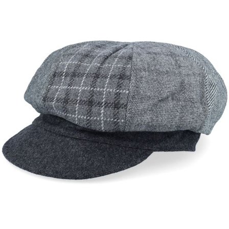 Seeberger - Grå vega Keps - Patchwork Antracite Balloon Vega Cap @ Hatstore