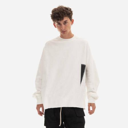Rick Owens, Bluza Rick Owens Drkshdw Knit Sweatshirt Crater T Du 02B4277 Feh 1 Milk Biały, Mężczyzna, Rozmiar: ONE Size