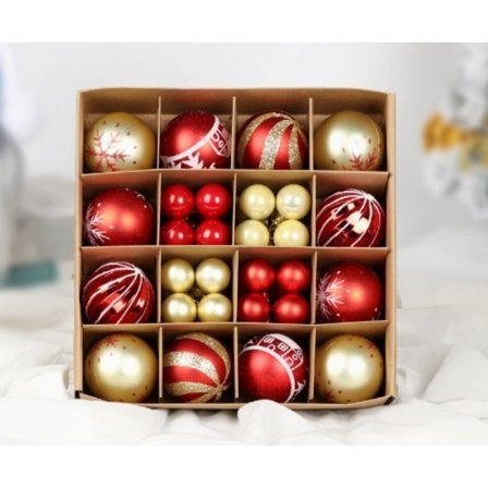 Julgranskulor Självlysande Kulor 6cm 24 Målade Kulor Set Juldekoration Julgransdekoration Kulor Hink