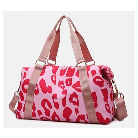 Wet And Dry Separation Womens Travel Bags, Weekender Carry On For Women, Sports Gym Bag, Workout Duffel Bag Pink