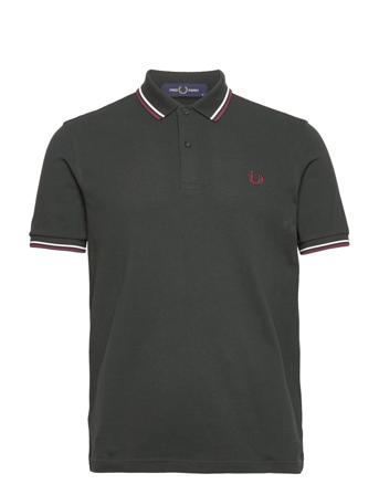 Twin Tipped Fp Shirt Polos Short-sleeved Grønn Fred Perry