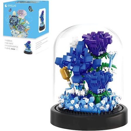 Byggeklodser, Rose Byggeklodser med Støvcover, Velegnet til Valentinsdagsgaver til Hendes Elsker Mor Kvinder Kærester