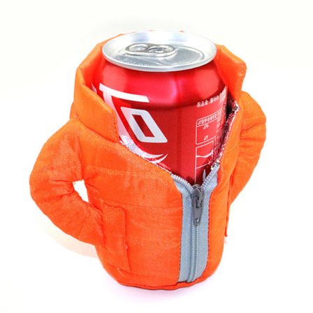 Isolert Drikkekjølerjakke Tolagsisolasjon Sommer Camping Piknik Oransje