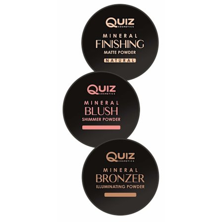 Mineralpuddersamling - Løs kraft - Quiz Cosmetics