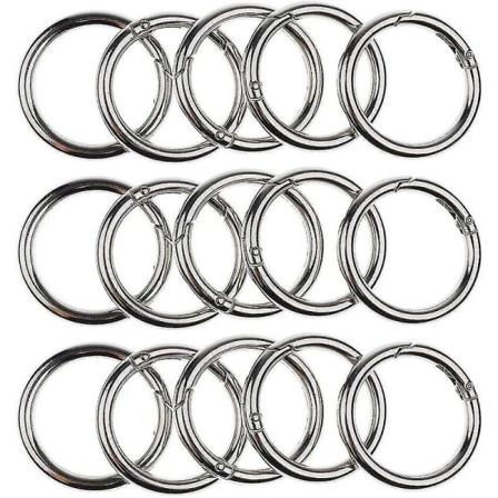 Bag Karabiner Ring, 30 stk. Rund Karabiner Ring, Fjærspenne Mini 20mm Rund Karabiner Nøkkelring Krokklips Kompatibel Med Håndverk Og Vesketilbehør