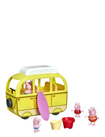 Pep Peppas Beach Campervan Toys Playsets & Action Figures Play Sets Multi/mønstret Peppa Pig*Betinget Tilbud