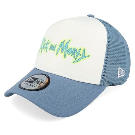 New Era - Vit trucker Keps - Rick & Morty Copen Blue/White Trucker @ Hatstore
