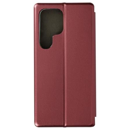 Etui til Samsung Galaxy S24 Ultra Flip-kortholder Support Video Burgundy Röd