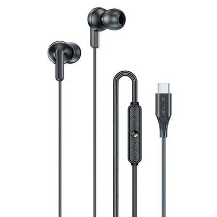 AWEI PC-25T Hörlurar stereo USB-C - Svart
