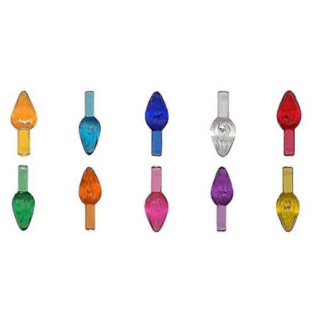 50 stk. Mini Twist Reservepærer til Keramiske Juletræer Flammelys Pærer