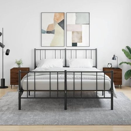 vidaXL Sängbord 2 st brun ek 40x35x47,5 cm konstruerat trä