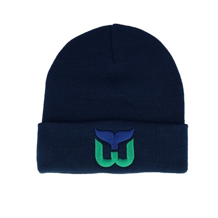 American Needle - NHL Bleu cuff Bonnet - Hartford Whalers Terrain Knit Solid Navy Cuff @ Hatstore