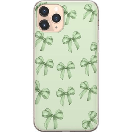 Kompatibel Mobilcover til Apple iPhone 11 Pro Grønt båndmønster sød pastel bue design æstetisk sød gave sømløs tapet blød minimal baggrund feminin