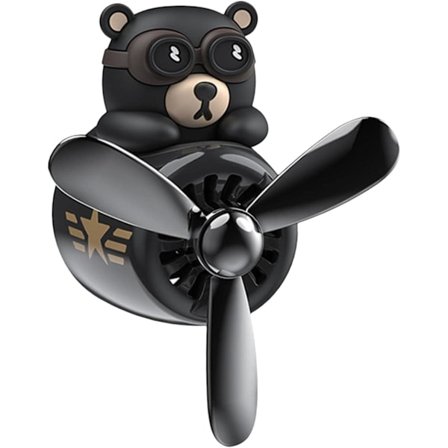 Automaattinen ilmanraikastin, Pilot Bear -auton hajotin pyörivällä potkurivalvimella, ilmanraikastin, aromaterapia, koristeet, auton lisävarusteet (