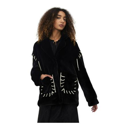 Silvian Heach Faux fur with stitching Sort, Dame Jakker