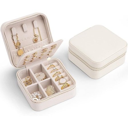 ING Smykkeskrin til kvinder, rejsesmykkeskrin, smykkeopbevaringsbokse, læder, øreringe, halskæder, ringe, bryllupsgaver.