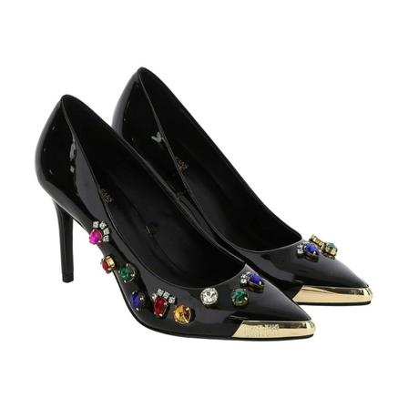 Versace Jeans Couture Jewel Studs Pumps Black , Zwart , Dames , Maat: 36 EU