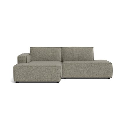 Lyon Lille Chaiselong Sofa, Venstrevendt, Open End, Puente Grøn, Kompakt Design, 247x160x80cm - Perfekt til Små Stuer
