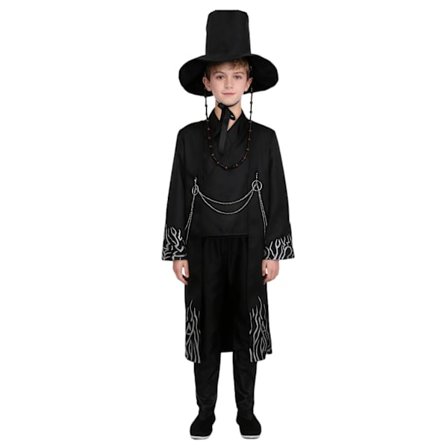 Kpop Demon Hunter Cosplay -asu pojille, Kpop Hunters -pahis Saja Jinu -asu viitalla, Demon Saja Halloween 1 1 1 140cm