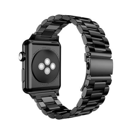 Elegant Metallarmbånd i Rustfritt Stål for Apple Watch Black 42/44/45mm