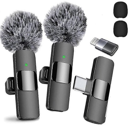 2024-Mini Trådløs Lavalier Mikrofon Mic Telefon Til iPhone Type C Optagelse Vlog-QM