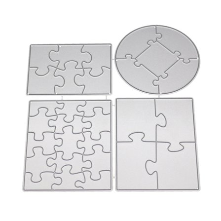 Puzzle Metall Kutte Dies Stencil For DIY Scrapbooking Papirkort Preging Craf
