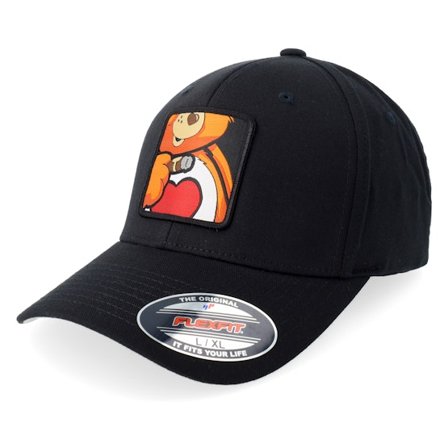 BOOM - Musta flexfit Lippis - Teddy The Don Patch Black Flexfit @ Hatstore