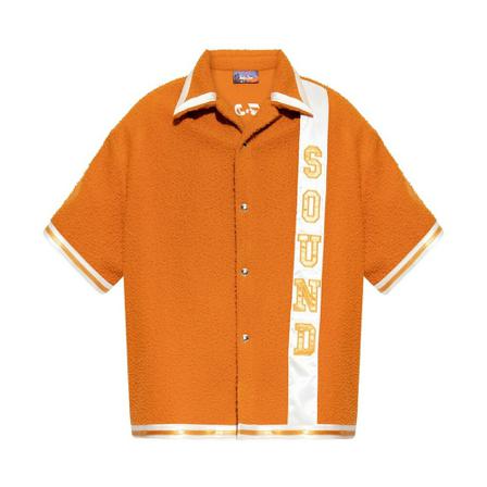 Just DON Wool shirt with short sleeves Orange, Herre Skjorter