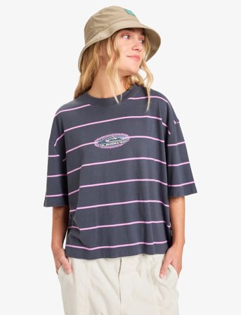 Quiksilver Stripart Ss Tee - Navy - XS/S