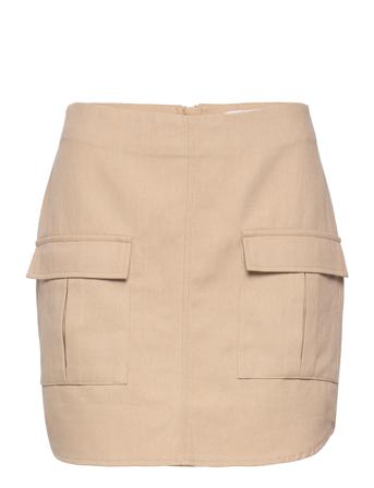 Signe Utility Skirt Kort Skjørt Beige A-View