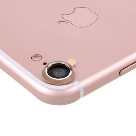 Kameralinsskydd i Härdat Glas till iPhone 7 - Guld Gul