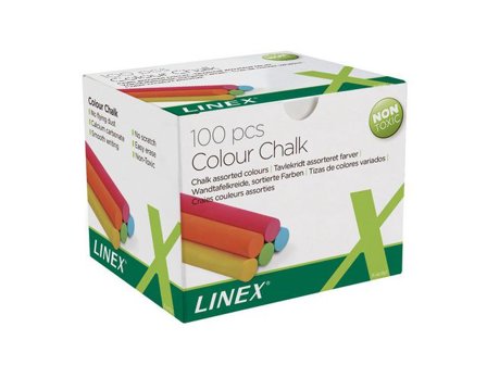 LINEX Tavelkrita sort färger 100/fp - Lyreco - Skola och förskola - Bild och form - Kritor