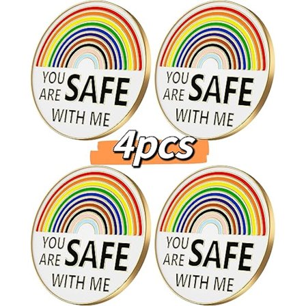 Du er trygg med meg pins emalje jakkenål regnbue pride pin sykepleier lege student brosje pin badge pin