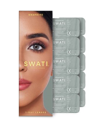 SWATI Cosmetics Graphite 1-Day Lenses (2X5 Pairs) - 30 g