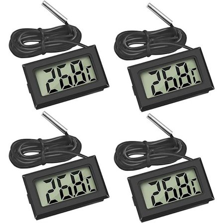 Mini Digital LCD Termometer Temperatur med Temperaturføler Sensor