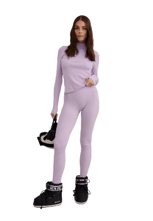 aim'n Ribbed Wool Leggings Underdelar Dam Lila M