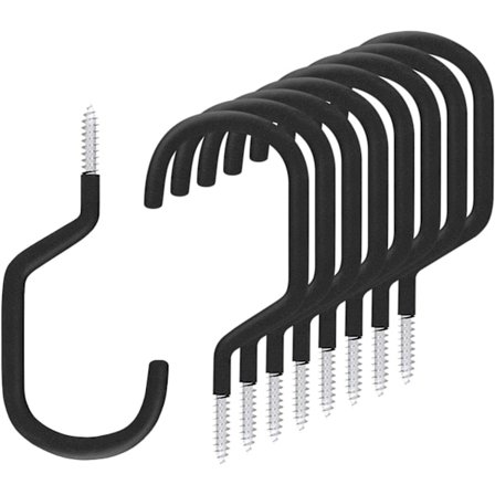 9 stk. cykelophængsholder til opbevaring, gummibelagt, kraftig