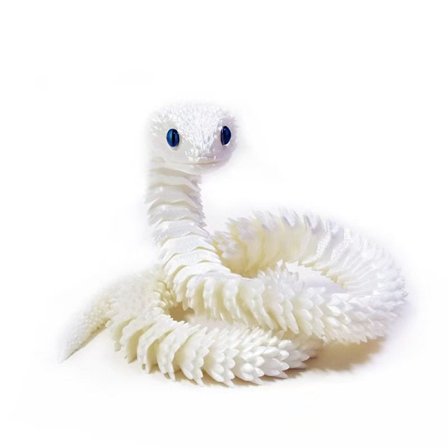 3D-printet slange, 45 cm, fleksibel slange fidget leke, realistisk slangeleke, falsk 3D-printet plastslange slangemodell, kontor, dekorasjoner