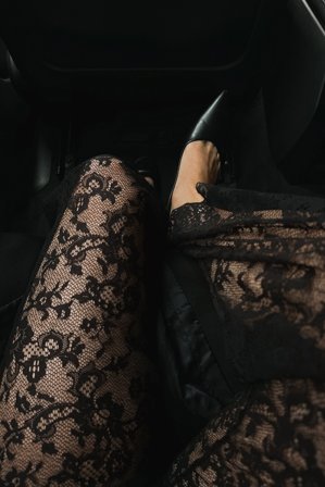NA-KD Lace Trousers - Nytårsbukser - Sort - S