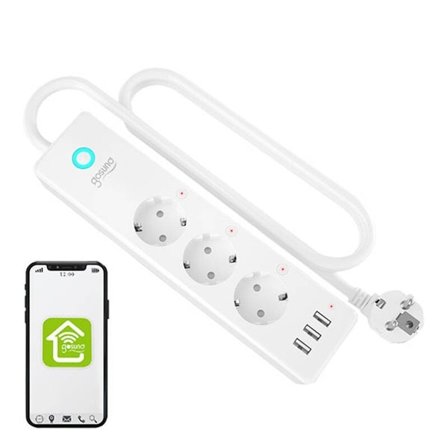 Gosund P1 PLUS smart WiFi grenuttag (3x AC schuko, 3x USB-A) Tuya