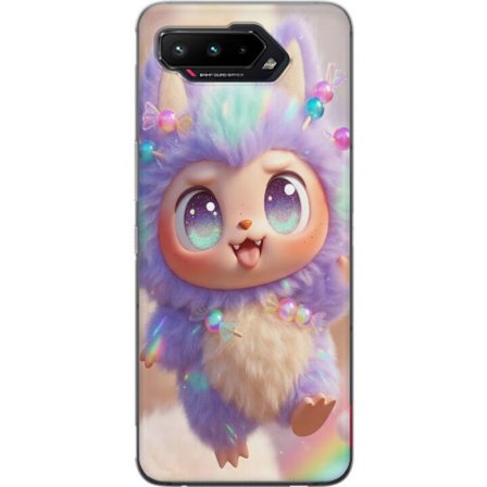 Kompatibelt Mobilskal till Asus Asus ROG Phone 5 Söt kawaii-figur med stora glittrande ögon, regnbågsfärger och mjuk 3D-stil, perfekt barnillustra