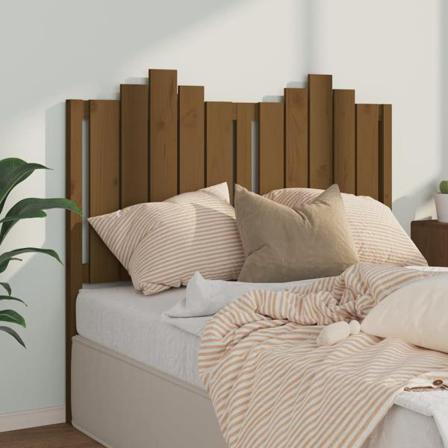 Vidaxl Sänggavel Honungsbrun 126x4x110 Cm Massiv Furu Brun