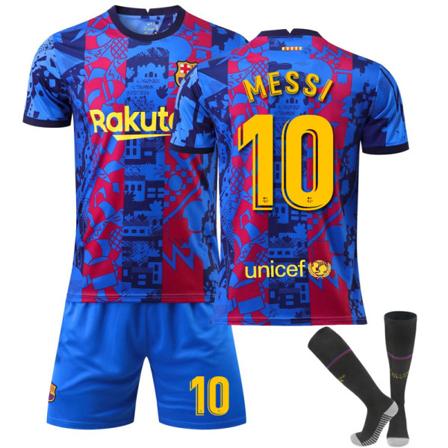 Barcelona hjemme- og bortedrakt nummer 10 Messi draktsett 22(120-130cm)