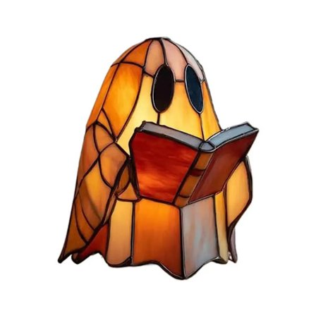 Sött spöke Färgglad LED-lampa Ornament Halloween Gotisk Stil Husdekoration Högtidsbelysning Atmosfärslampor Present Till Barn(FMY) A